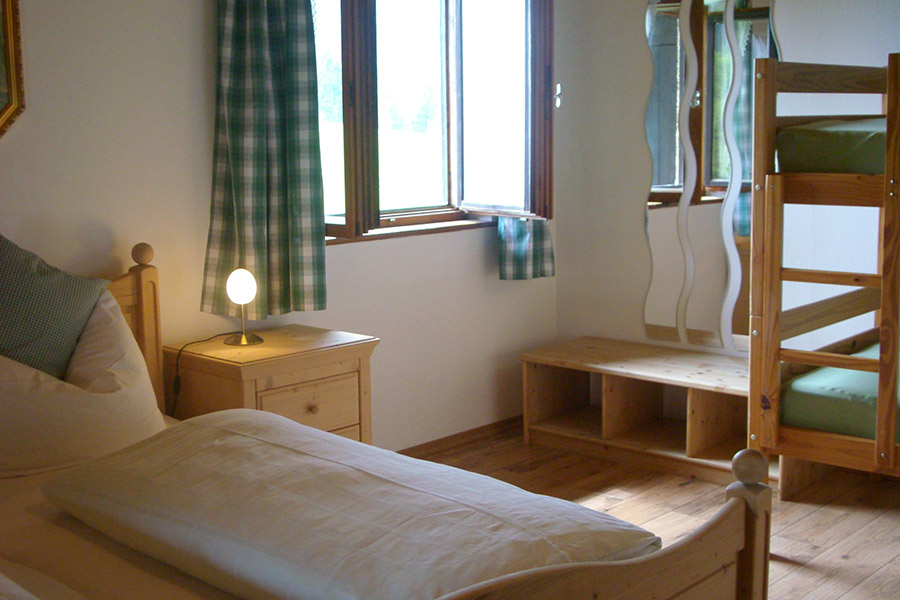Schlafraum in der Ferienwohnung Falabella